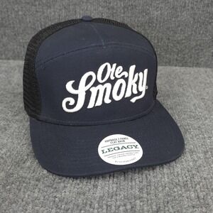 Ole Smoky Moonshine Hat Cap Adjustable Snap Back Trucker Blue Mesh Tennessee Men